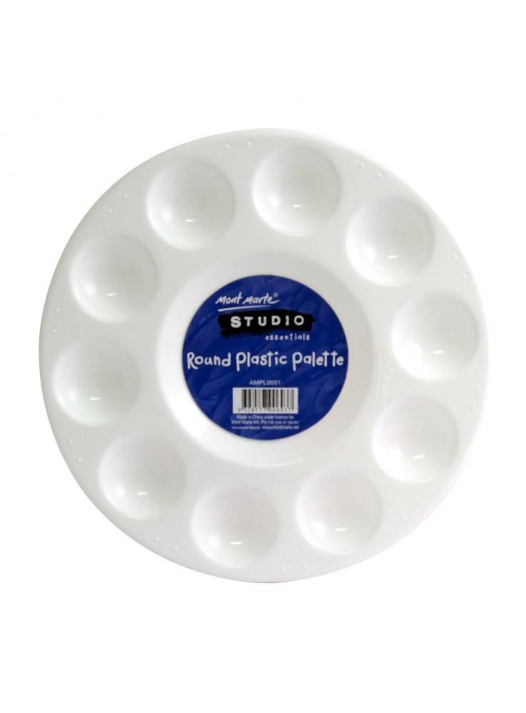 Mont Marte Round Plastic Palette 17cm Diameter - Art Supplies Australia