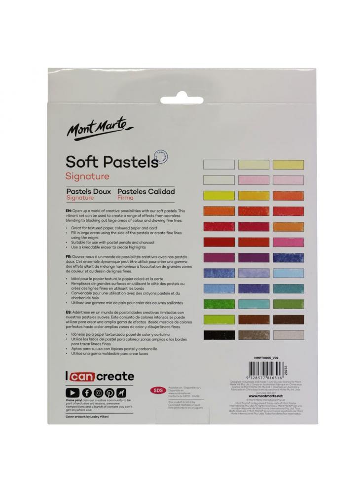 Mont Marte Signature Soft Pastels 36pce - Art Supplies Australia