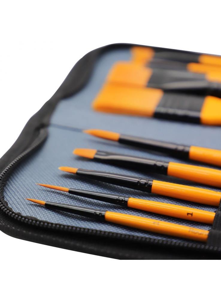 Mont Marte Signature Taklon Brush Set in Wallet 11pce - Acrylic - Art Supplies Australia