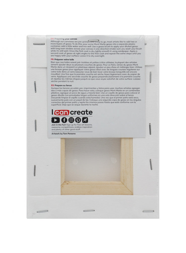 Mont Marte Studio Stretched Canvas Single Thick 6 OZ - Art Supplies Australia
