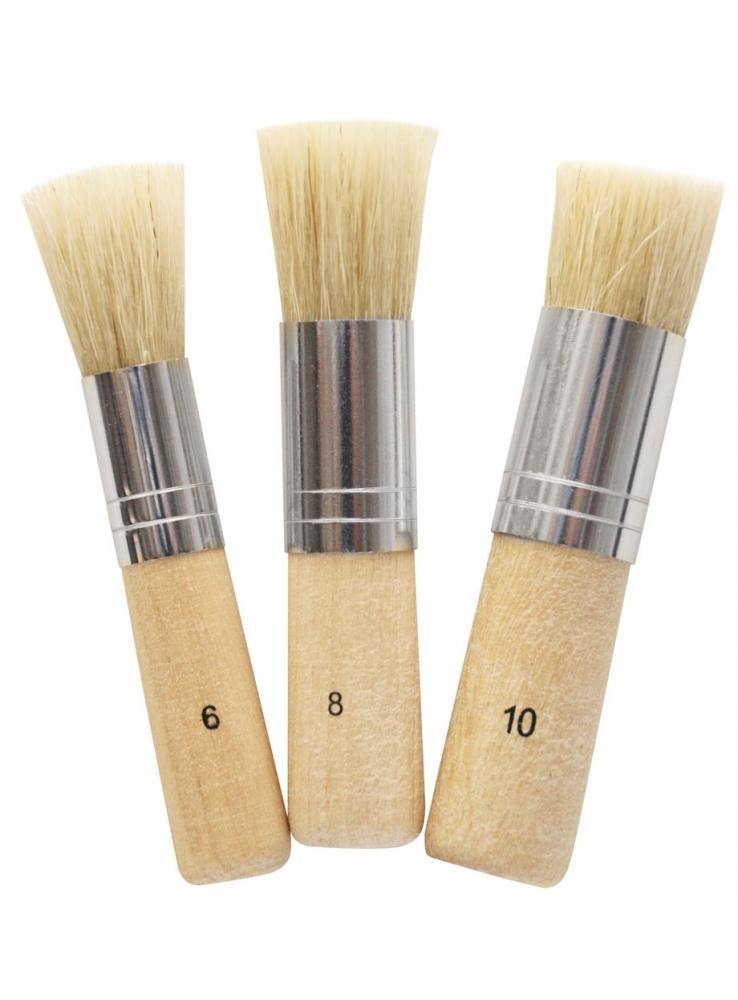Mont Marte Studio Stencil Brushes Pkt 3 - Art Supplies Australia