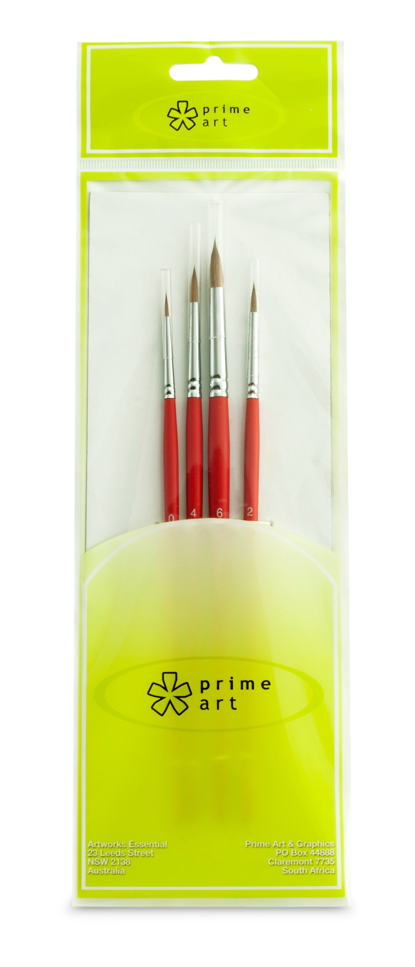 Professional Brush Set Pure natural sable, best for water colour - 4 piece set BS3204 - Art Supplies Australia