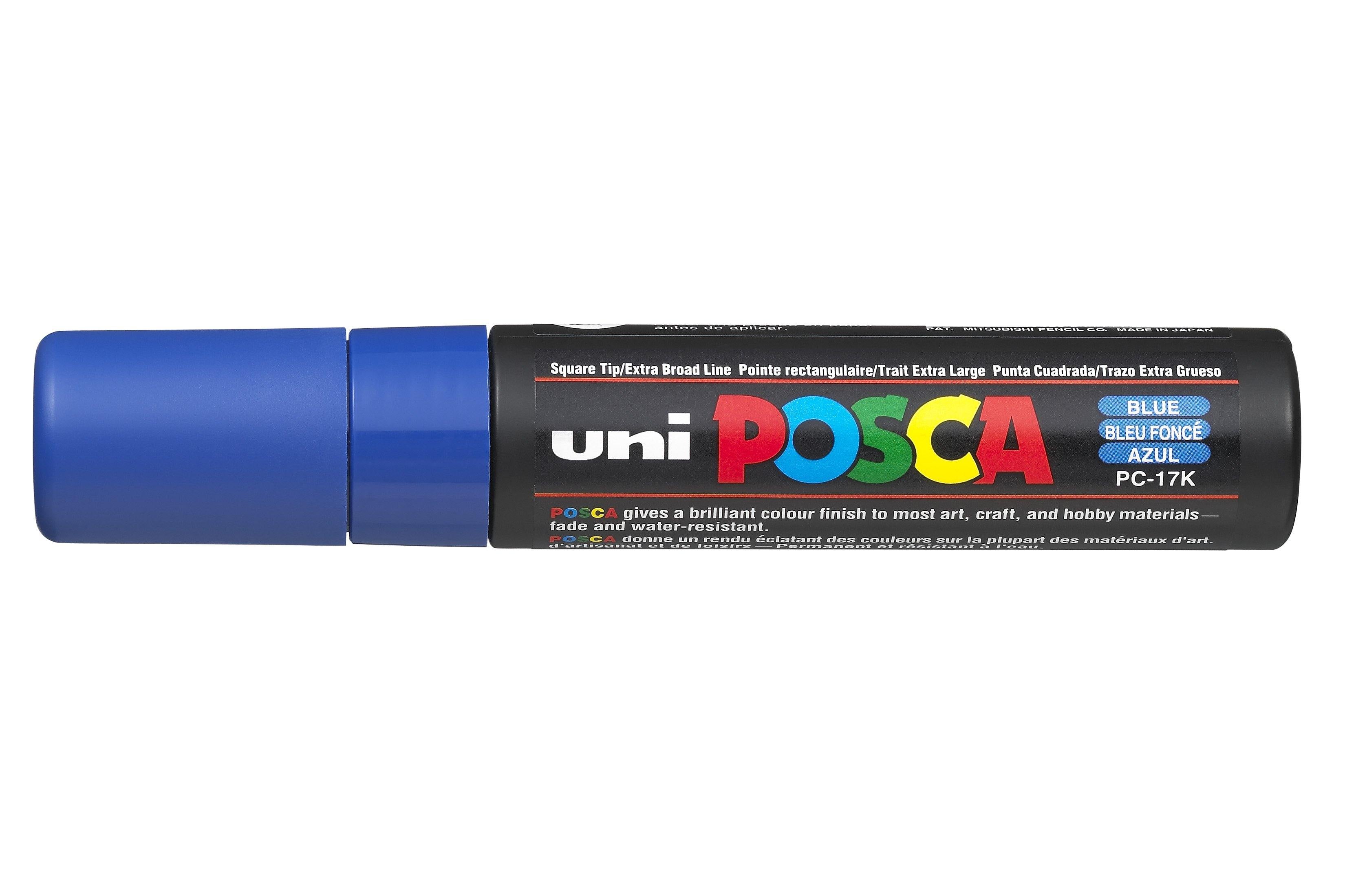 Uni POSCA Water-based Pigment Ink Marker - Extra Large(15mm) Chisel Tip(PC-17K) - Art Supplies Australia