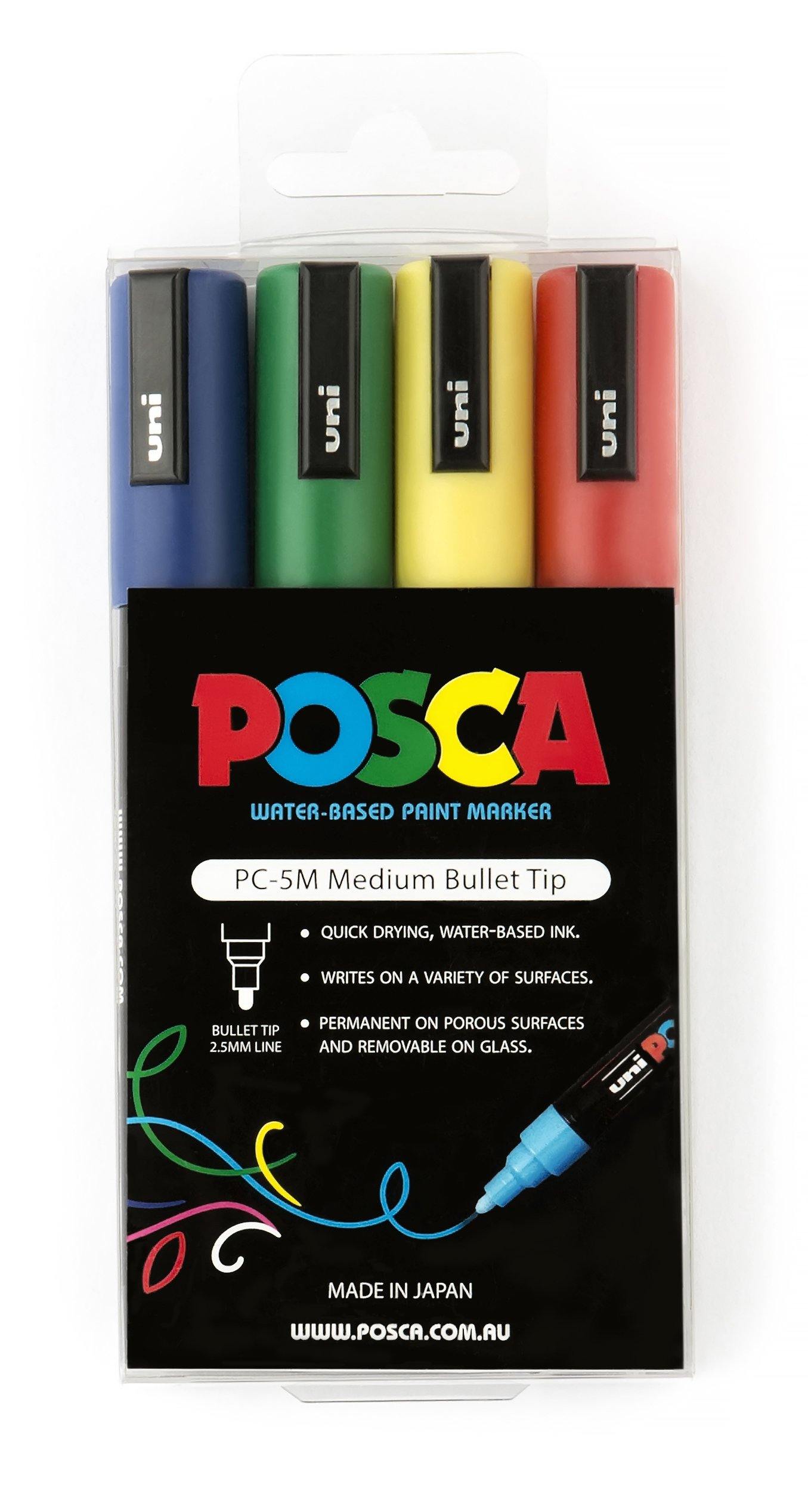 Uni POSCA Water-based Pigment Ink Marker - Medium(1.8-2.5mm) Bullet Tip(PC-5M) - Art Supplies Australia