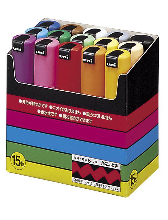 Uni POSCA Water-based Pigment Ink Marker - Bold(8.0mm) Chisel Tip(PC-8K) - Art Supplies Australia