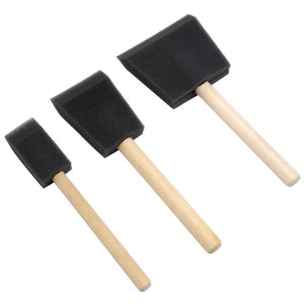 Prime Art Foam Brush Set of 3 (1'' & 2'' & 3'') - Art Supplies Australia