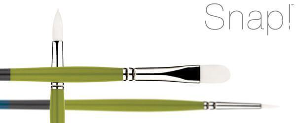 Princeton Snap Series 9800 Long Handle White Synthetic Brush for Watercolour, Acrylic - Art Supplies Australia