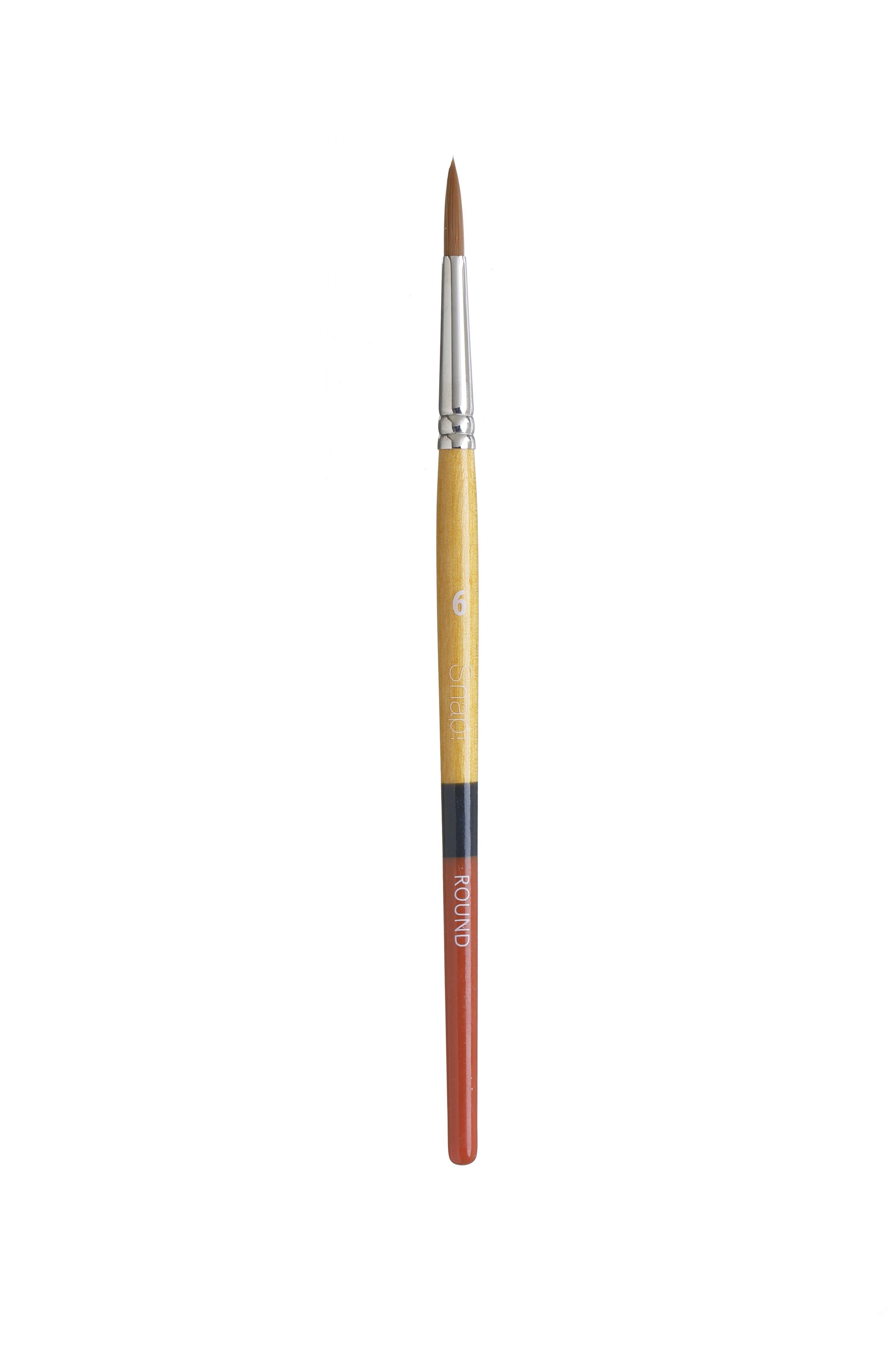 Princeton Snap Series 9650 Short Handle Golden Synthetic Brush for Watercolour, Acrylic - Art Supplies Australia