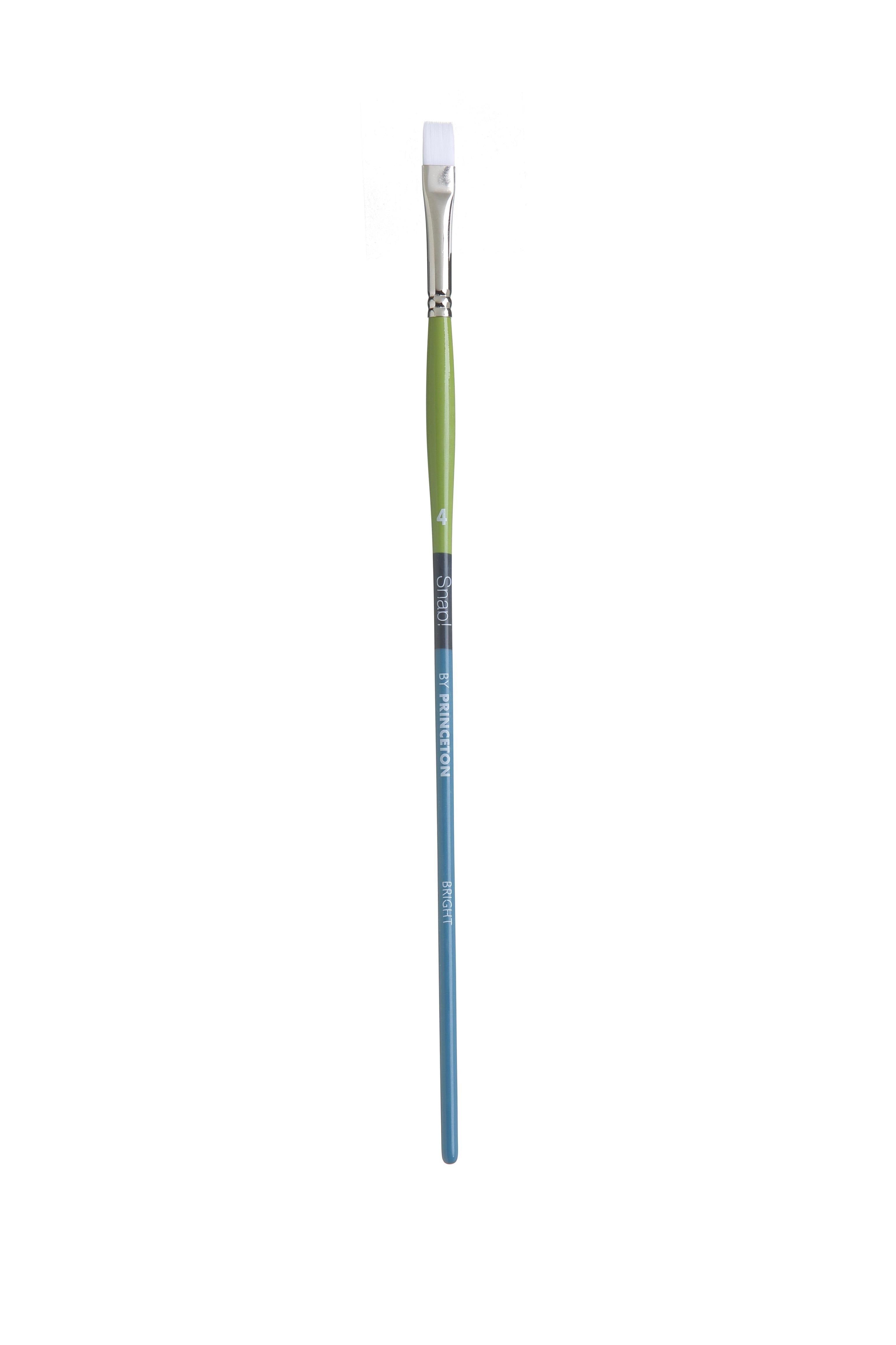 Princeton Snap Series 9800 Long Handle White Synthetic Brush for Watercolour, Acrylic - Art Supplies Australia