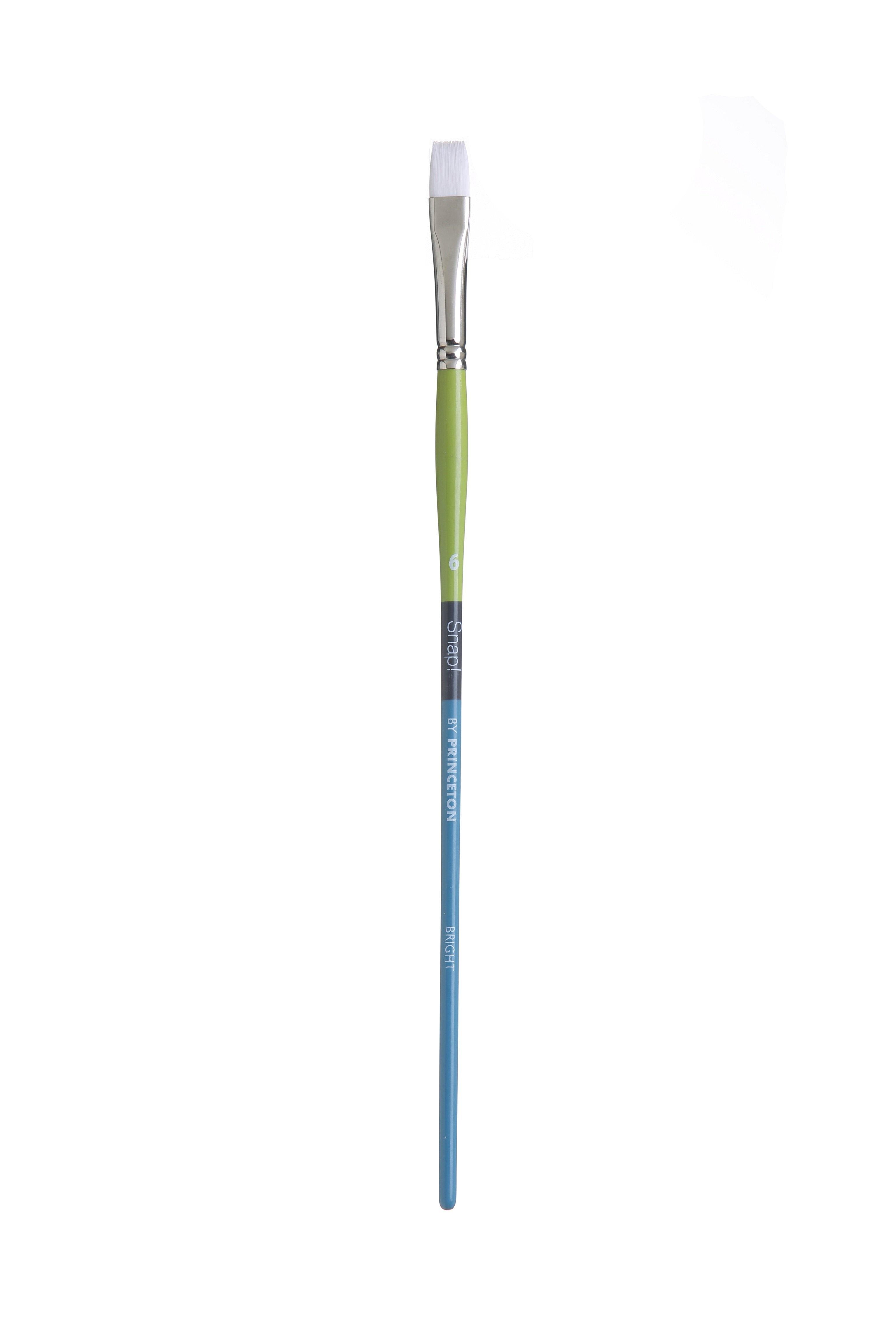 Princeton Snap Series 9800 Long Handle White Synthetic Brush for Watercolour, Acrylic - Art Supplies Australia