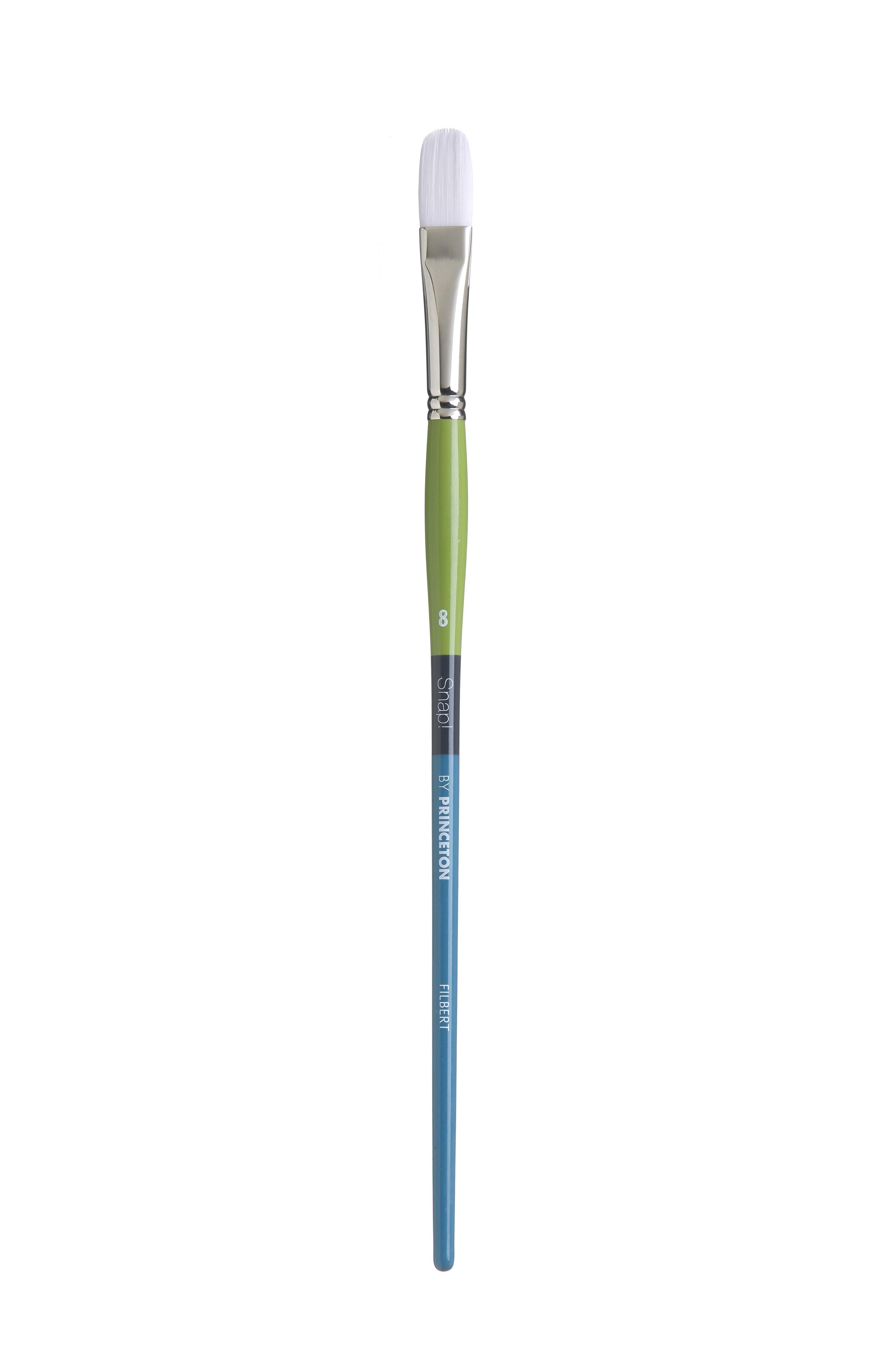 Princeton Snap Series 9800 Long Handle White Synthetic Brush for Watercolour, Acrylic - Art Supplies Australia