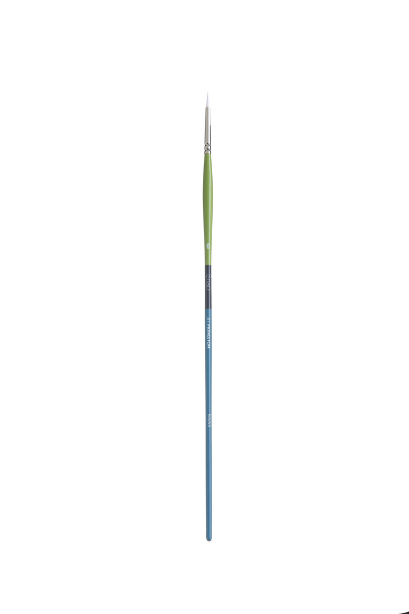 Princeton Snap Series 9800 Long Handle White Synthetic Brush for Watercolour, Acrylic - Art Supplies Australia