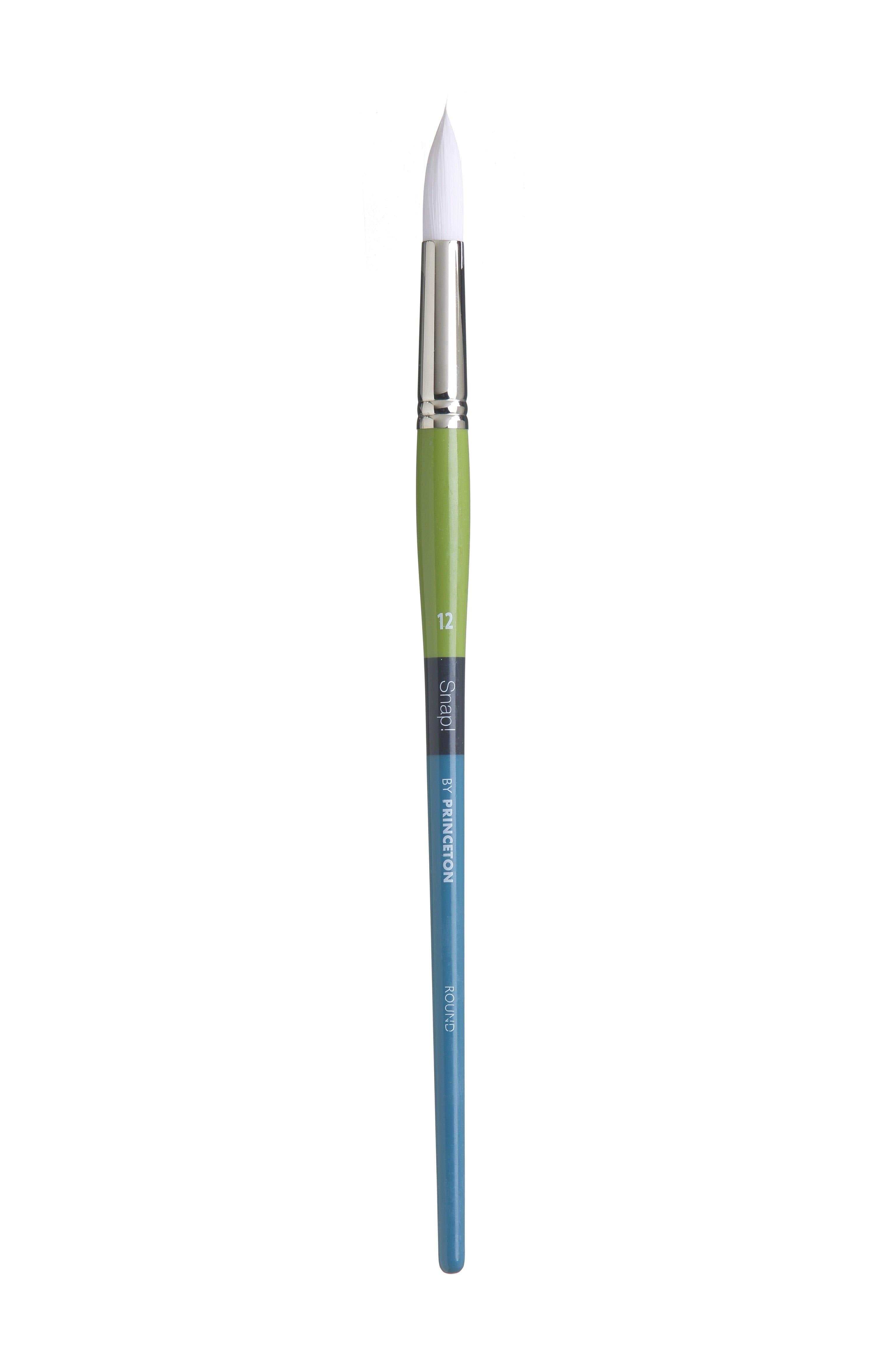 Princeton Snap Series 9800 Long Handle White Synthetic Brush for Watercolour, Acrylic - Art Supplies Australia