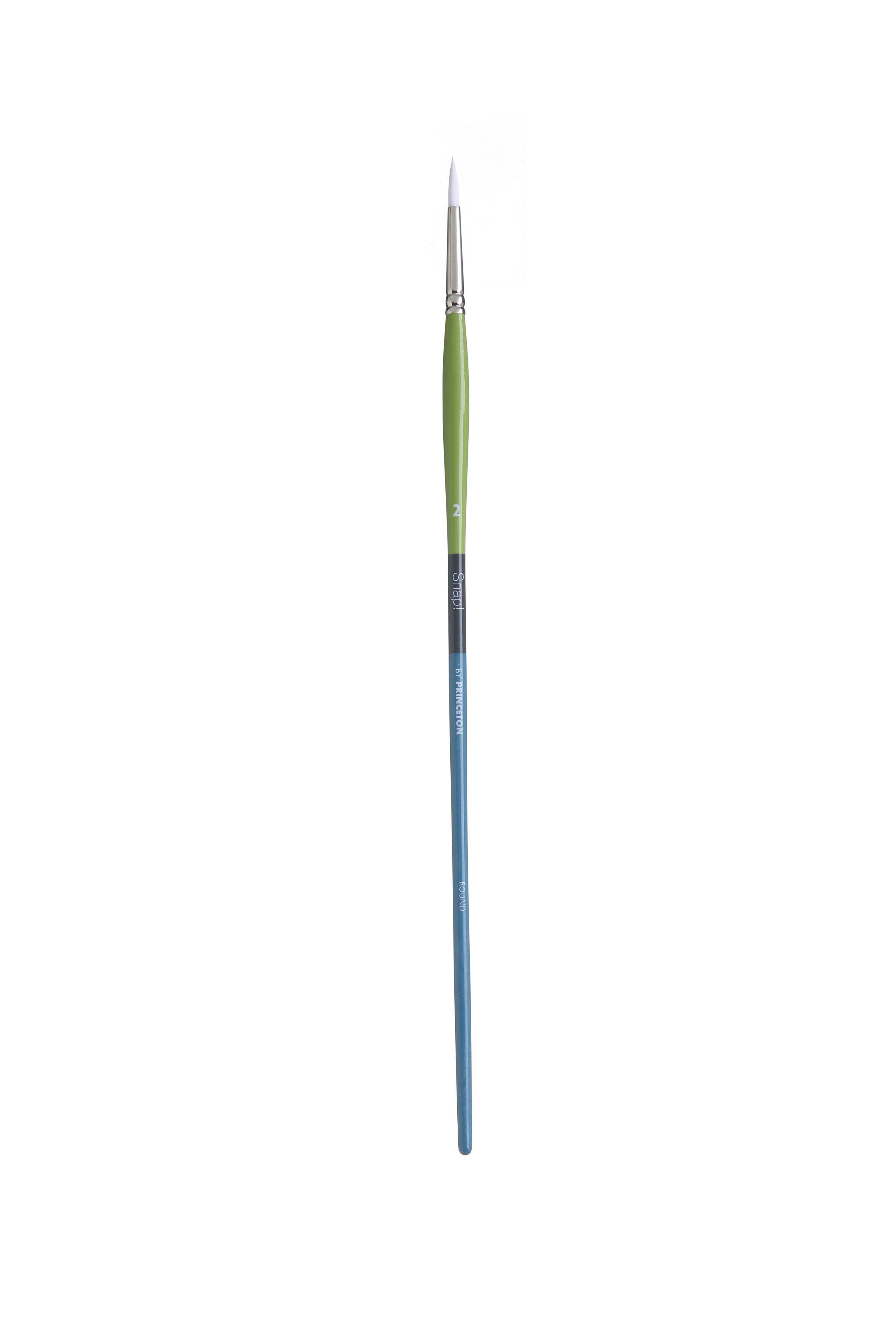 Princeton Snap Series 9800 Long Handle White Synthetic Brush for Watercolour, Acrylic - Art Supplies Australia