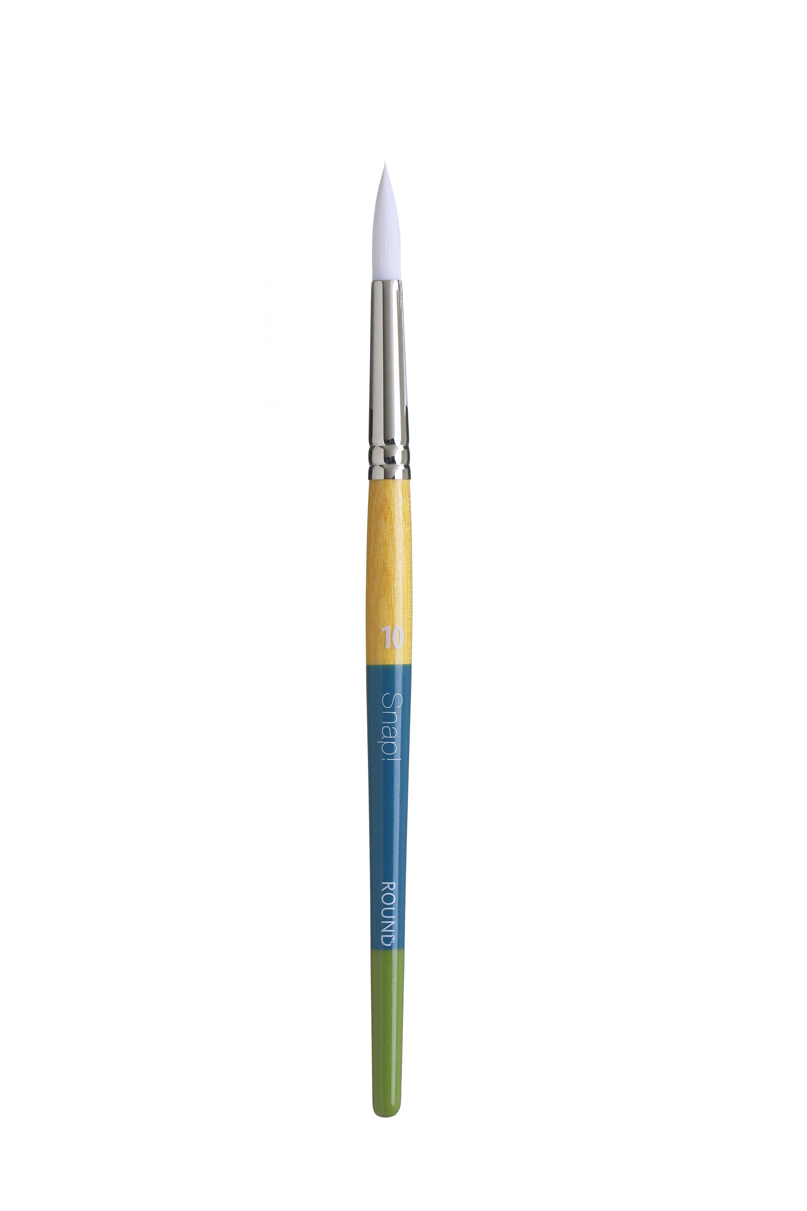 Princeton Snap Series 9850 Short Handle White Synthetic Brush for Watercolour, Acrylic - Art Supplies Australia