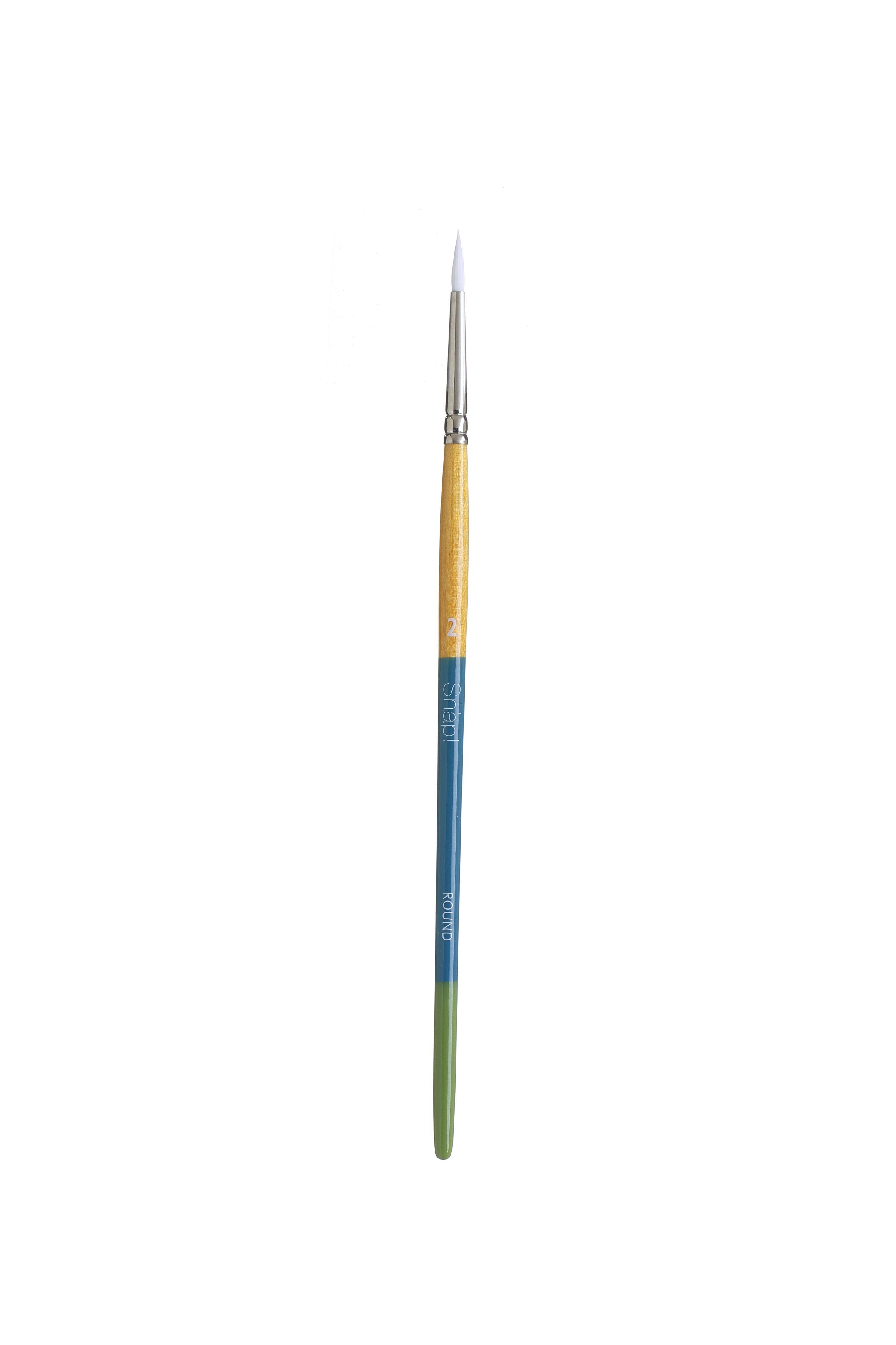 Princeton Snap Series 9850 Short Handle White Synthetic Brush for Watercolour, Acrylic - Art Supplies Australia