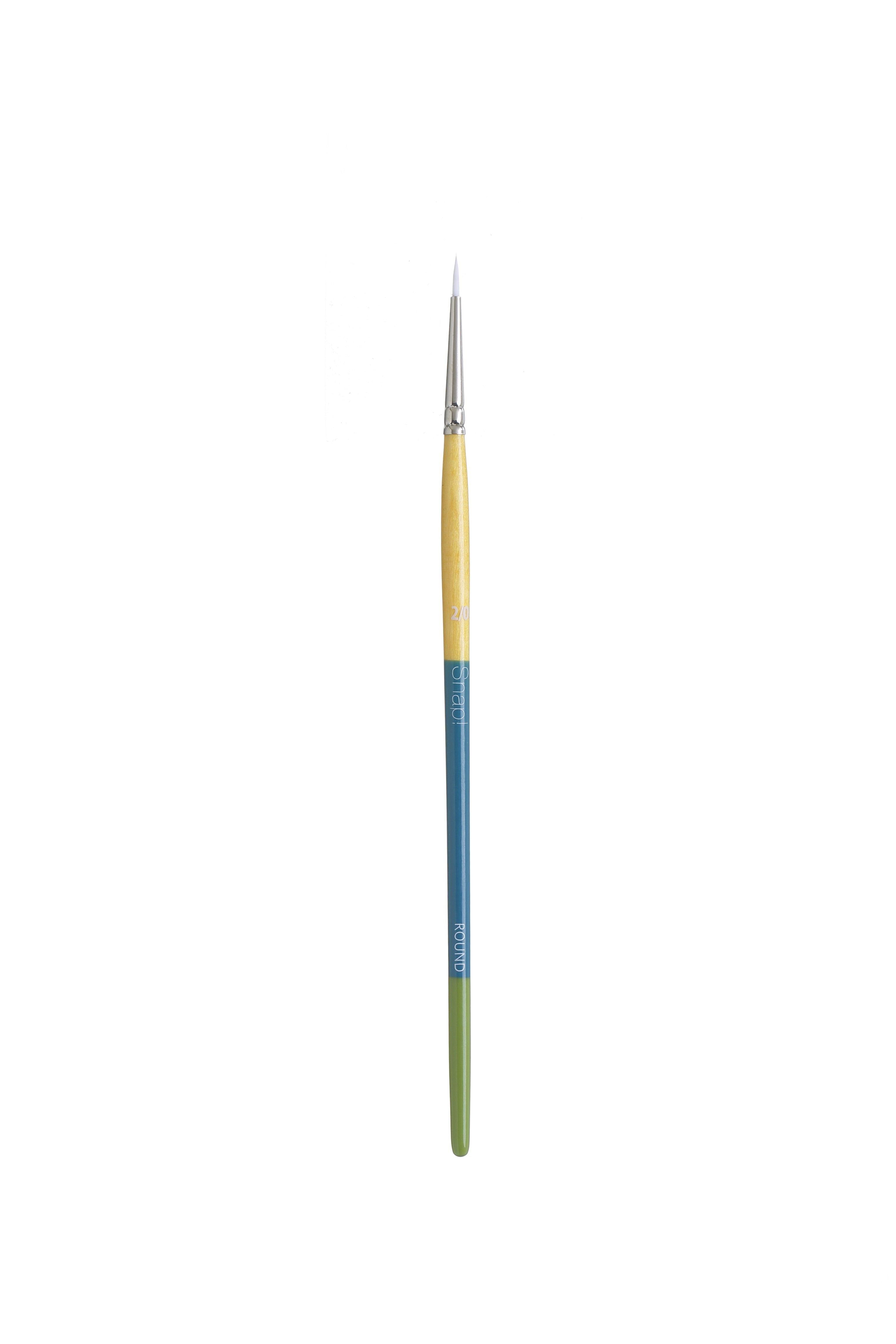 Princeton Snap Series 9850 Short Handle White Synthetic Brush for Watercolour, Acrylic - Art Supplies Australia