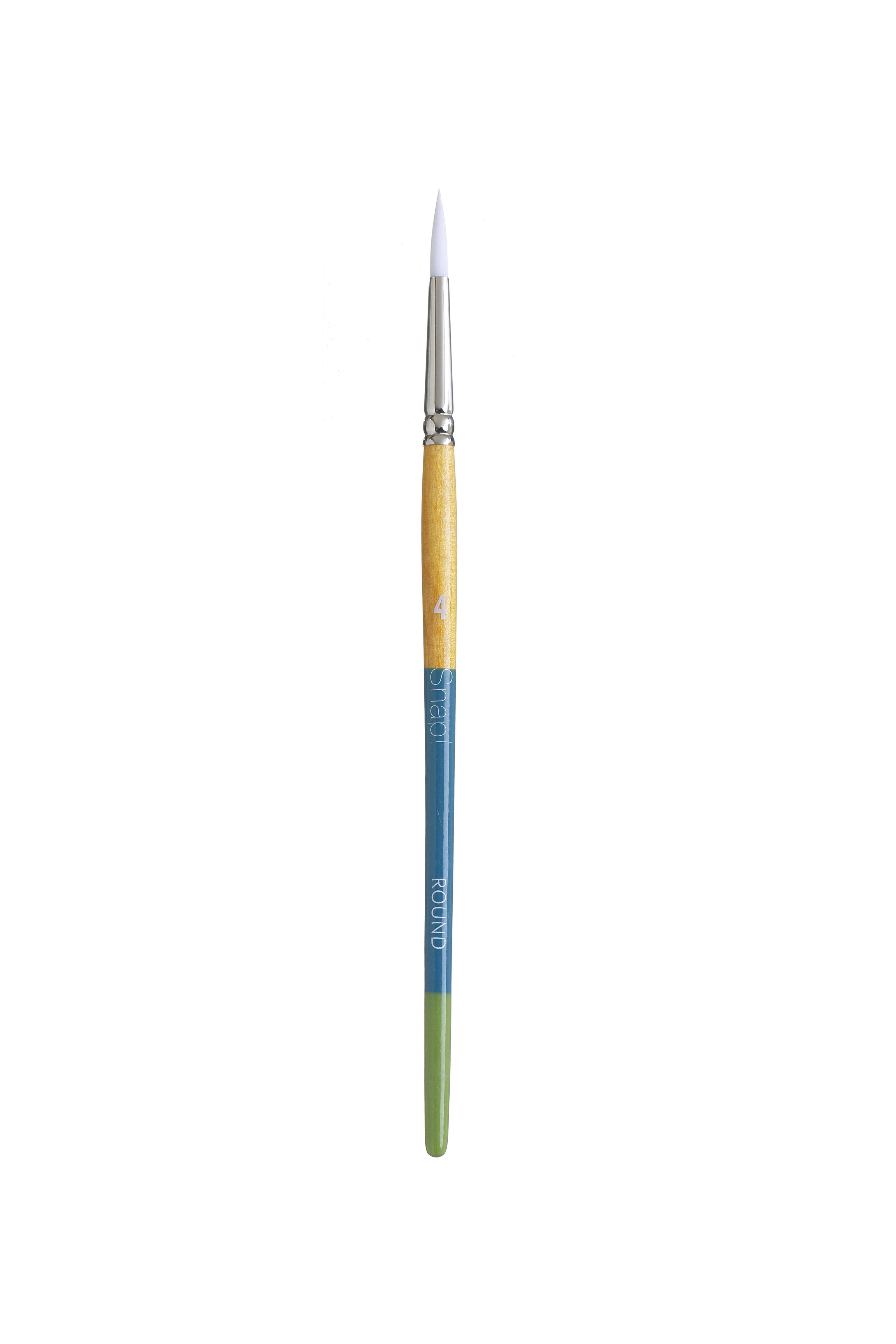 Princeton Snap Series 9850 Short Handle White Synthetic Brush for Watercolour, Acrylic - Art Supplies Australia
