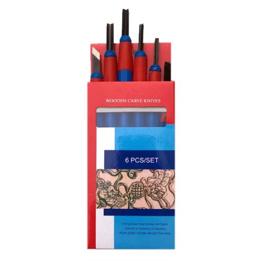 Renoir Duluxe Lino & Wooden Carving Tools 6 Pack - Art Supplies Australia