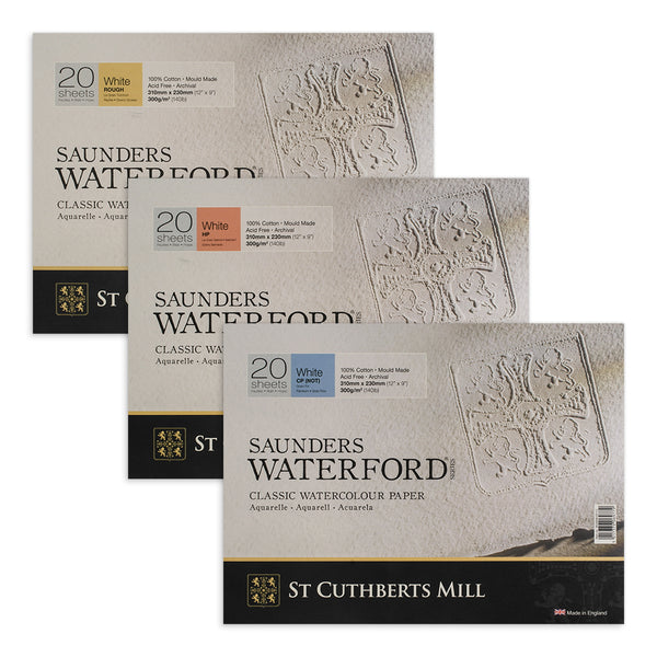 Saunders Waterford Watercolour Paper Blocks 300gsm 20 Sheets - Art Supplies Australia