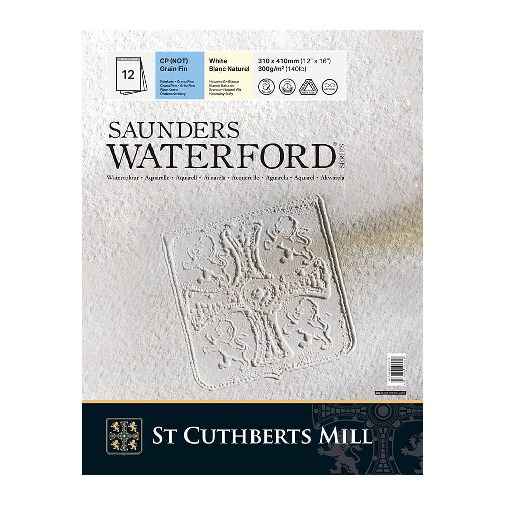Saunders Waterford 100% Cotton Watercolour Pads 300gsm 12 Sheets - Art Supplies Australia