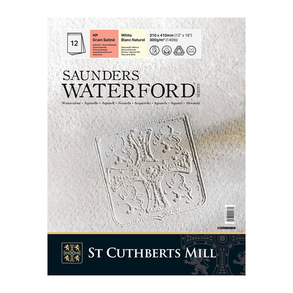 Saunders Waterford 100% Cotton Watercolour Pads 300gsm 12 Sheets - Art Supplies Australia
