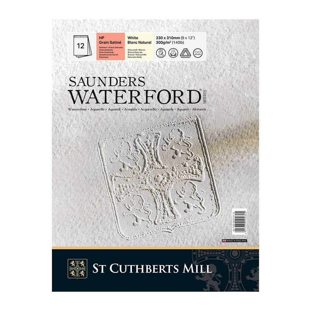 Saunders Waterford 100% Cotton Watercolour Pads 300gsm 12 Sheets - Art Supplies Australia