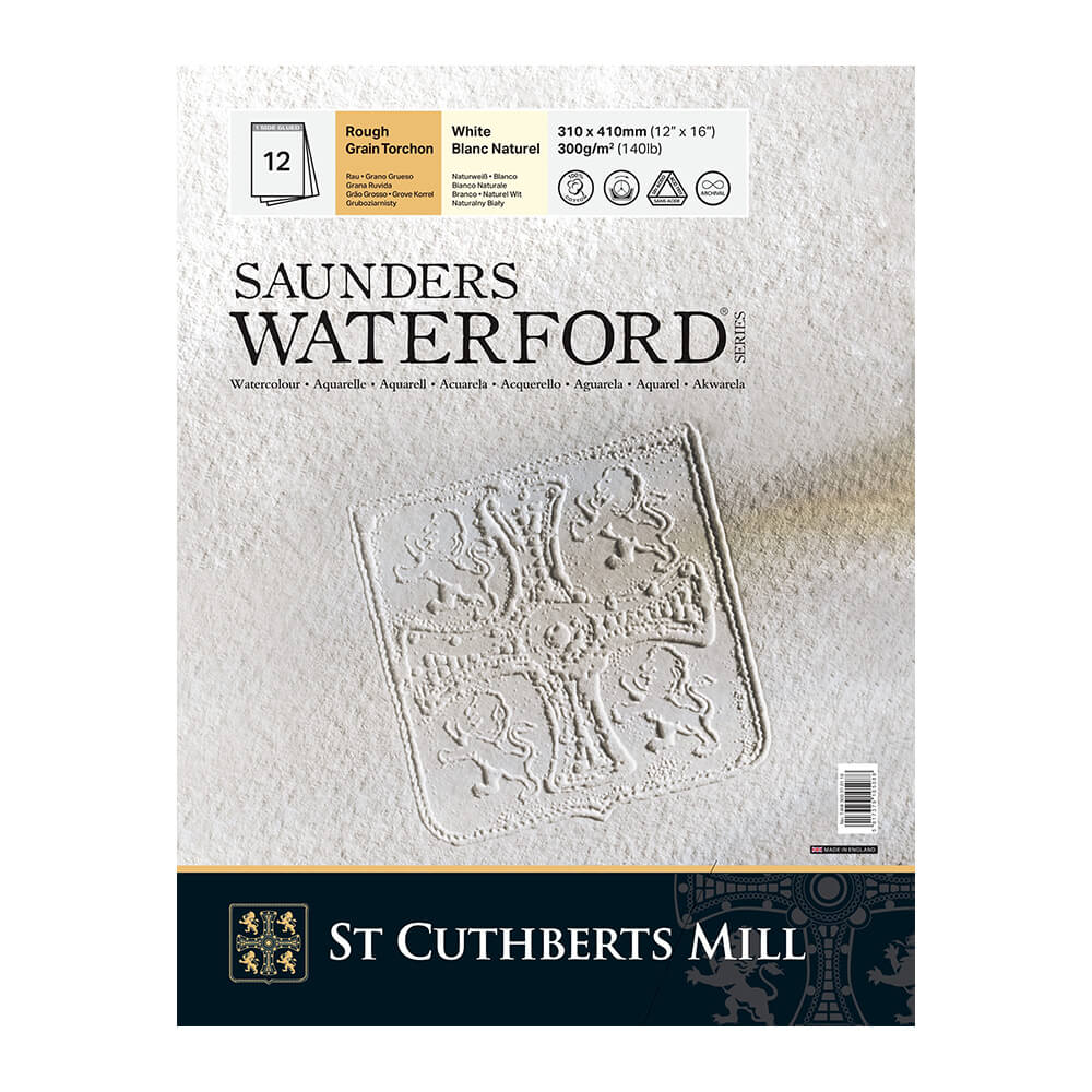 Saunders Waterford 100% Cotton Watercolour Pads 300gsm 12 Sheets - Art Supplies Australia