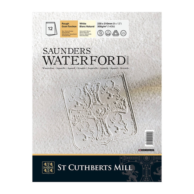 Saunders Waterford 100% Cotton Watercolour Pads 300gsm 12 Sheets - Art Supplies Australia