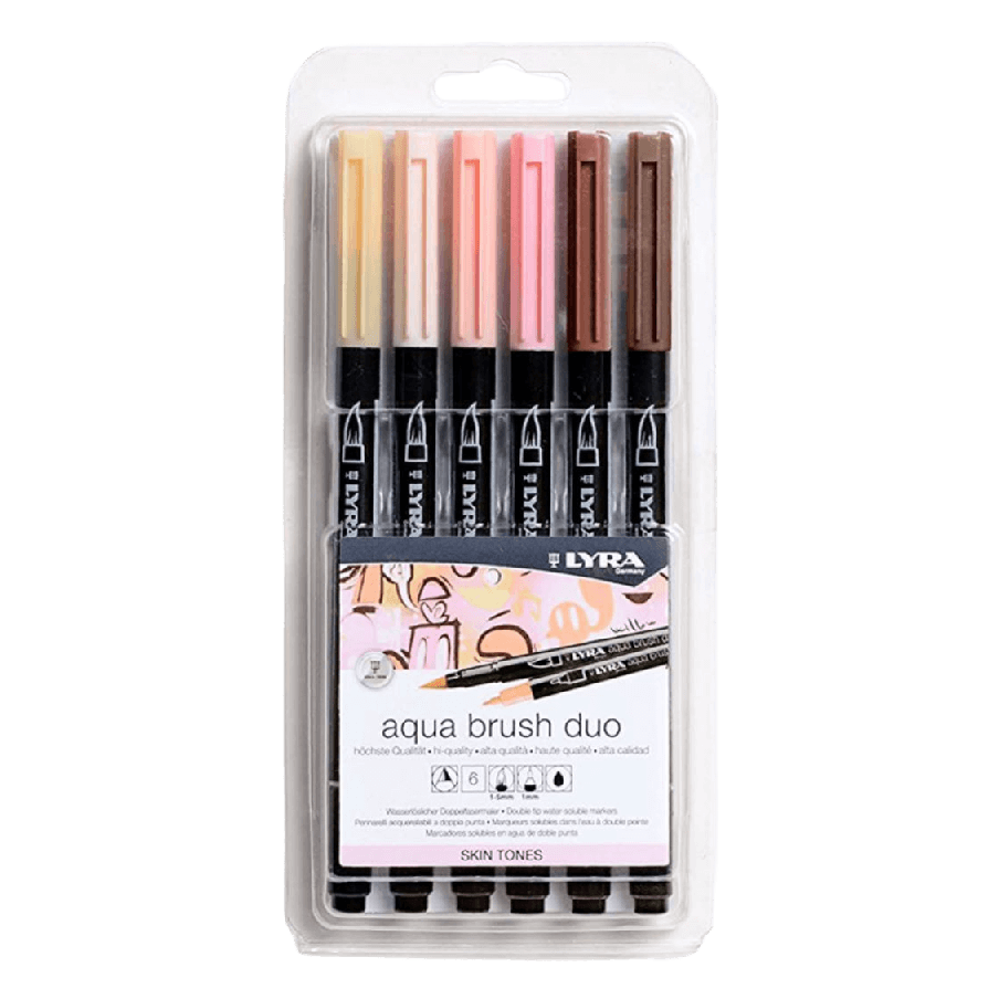 Lyra Aqua Brush Duo Set of 6 - Art Supplies Australia