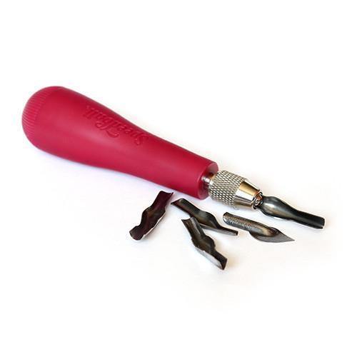 Speedball Lino Cutter Set of 5 with Handle - Art Supplies Australia