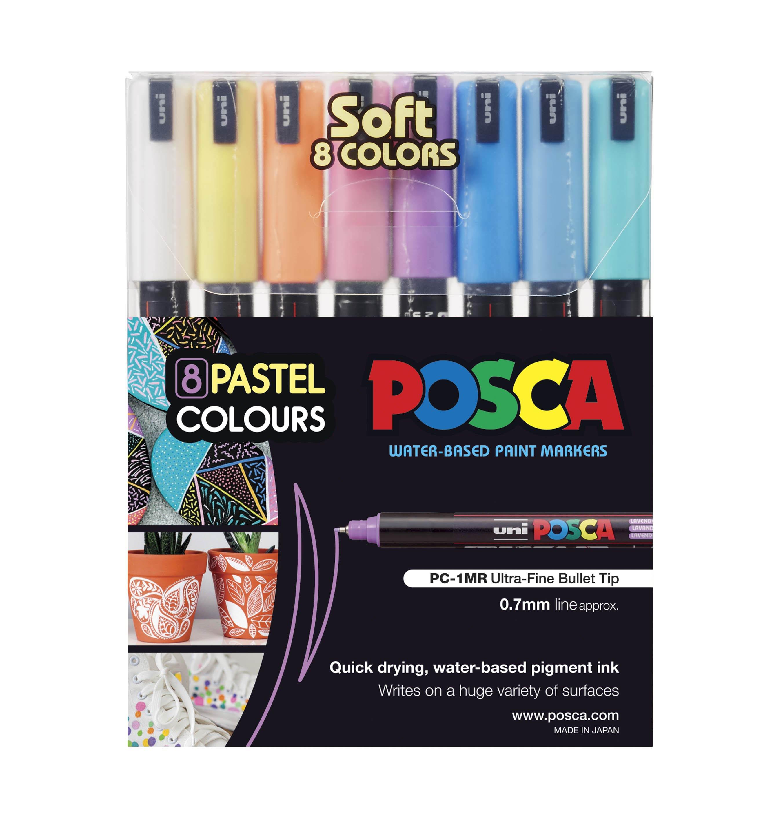 Uni POSCA Water-based Pigment Ink Marker - Ultra Fine(0.7mm) Bullet Tip(PC-1MR) - Art Supplies Australia
