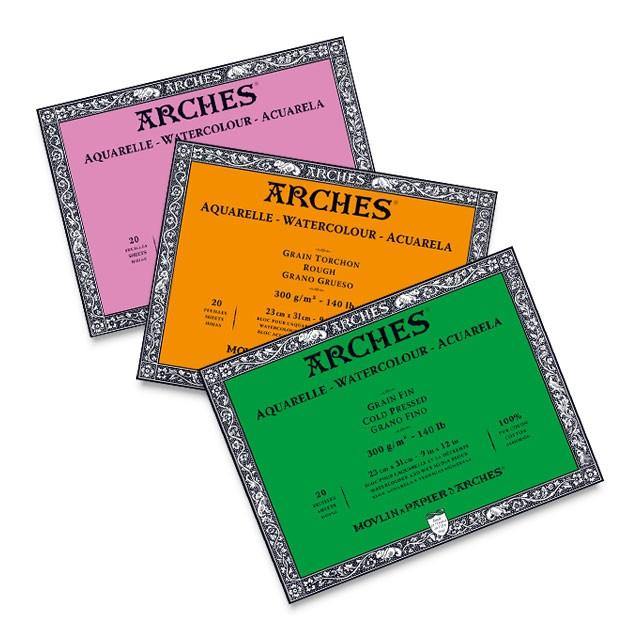 Arches 100% Cotton 300gsm Water Colour Blocks 20 Sheets - Art Supplies Australia