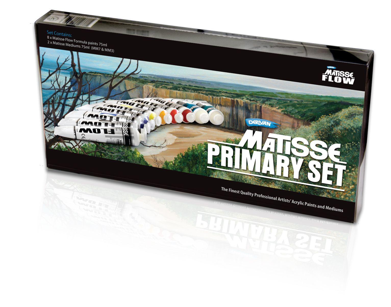 Matisse Flow Primary Set 10x75ml - Art Supplies Australia