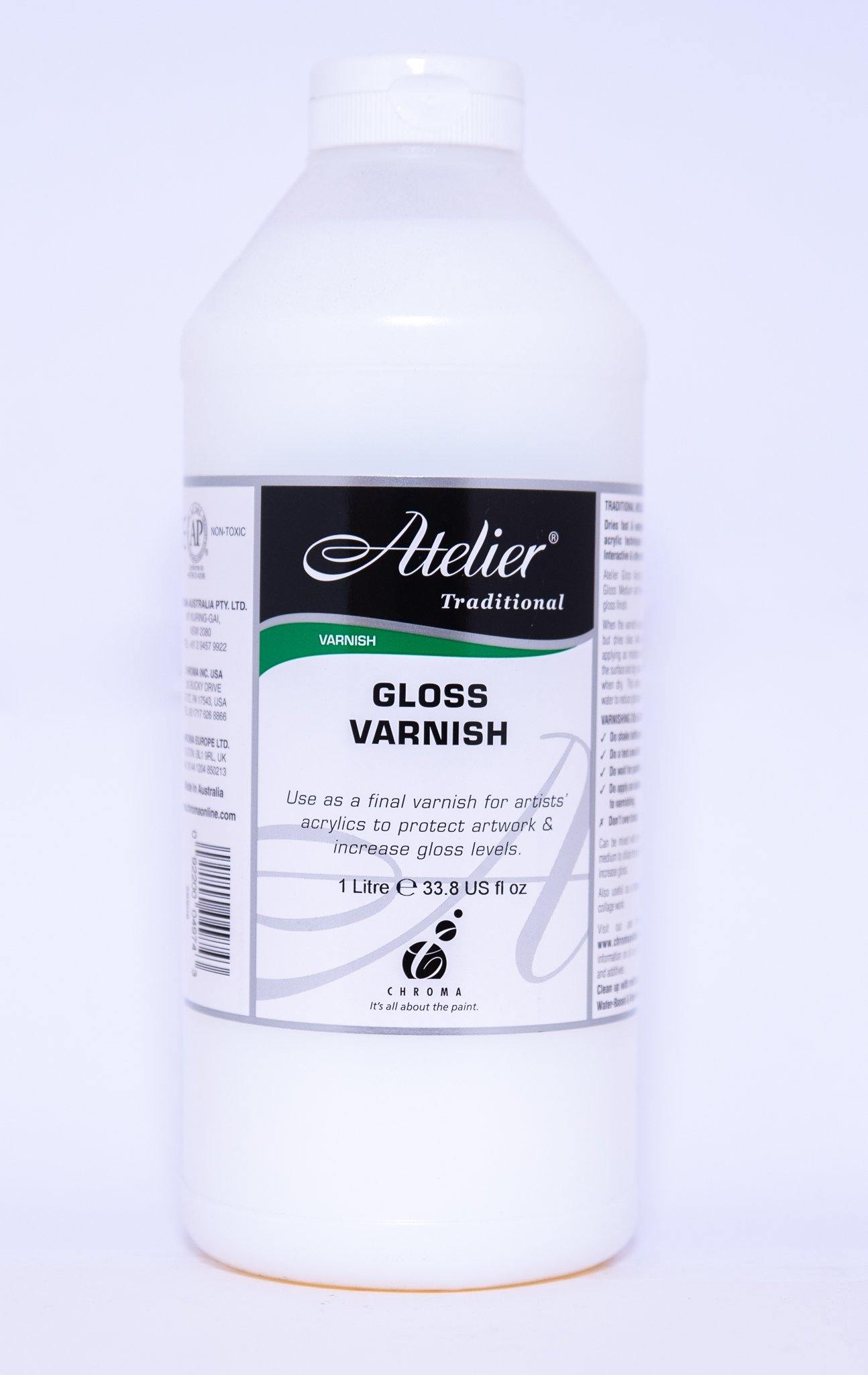 Atelier Acrylic Medium - Gloss Varnish - Art Supplies Australia