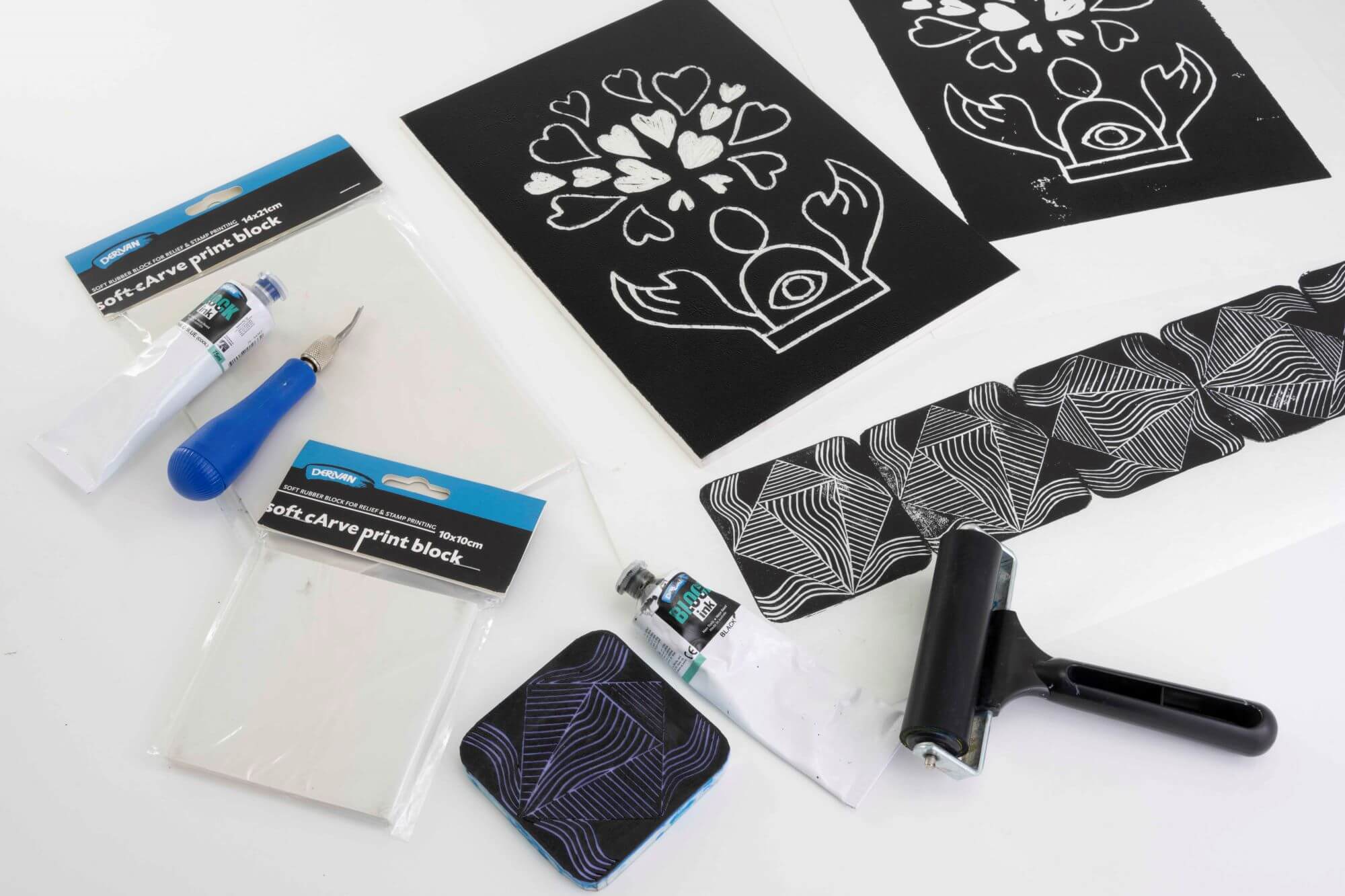 Derivan Soft Carve Print Block White - Art Supplies Australia