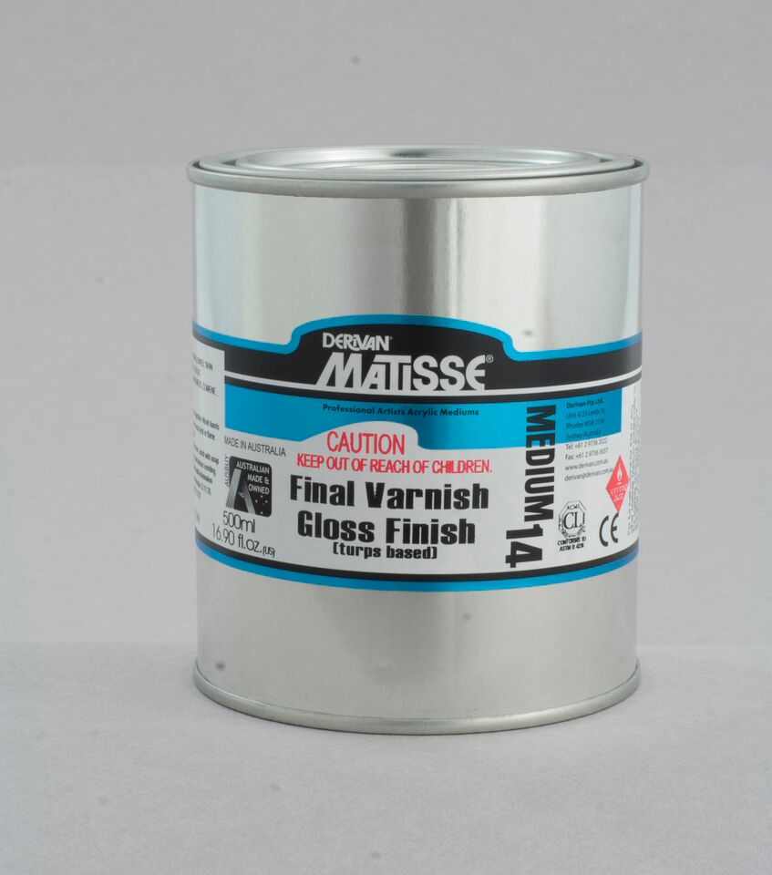 Matisse Acrylic Medium MM14 Final Varnish Gloss Finish (turps-based) - Art Supplies Australia