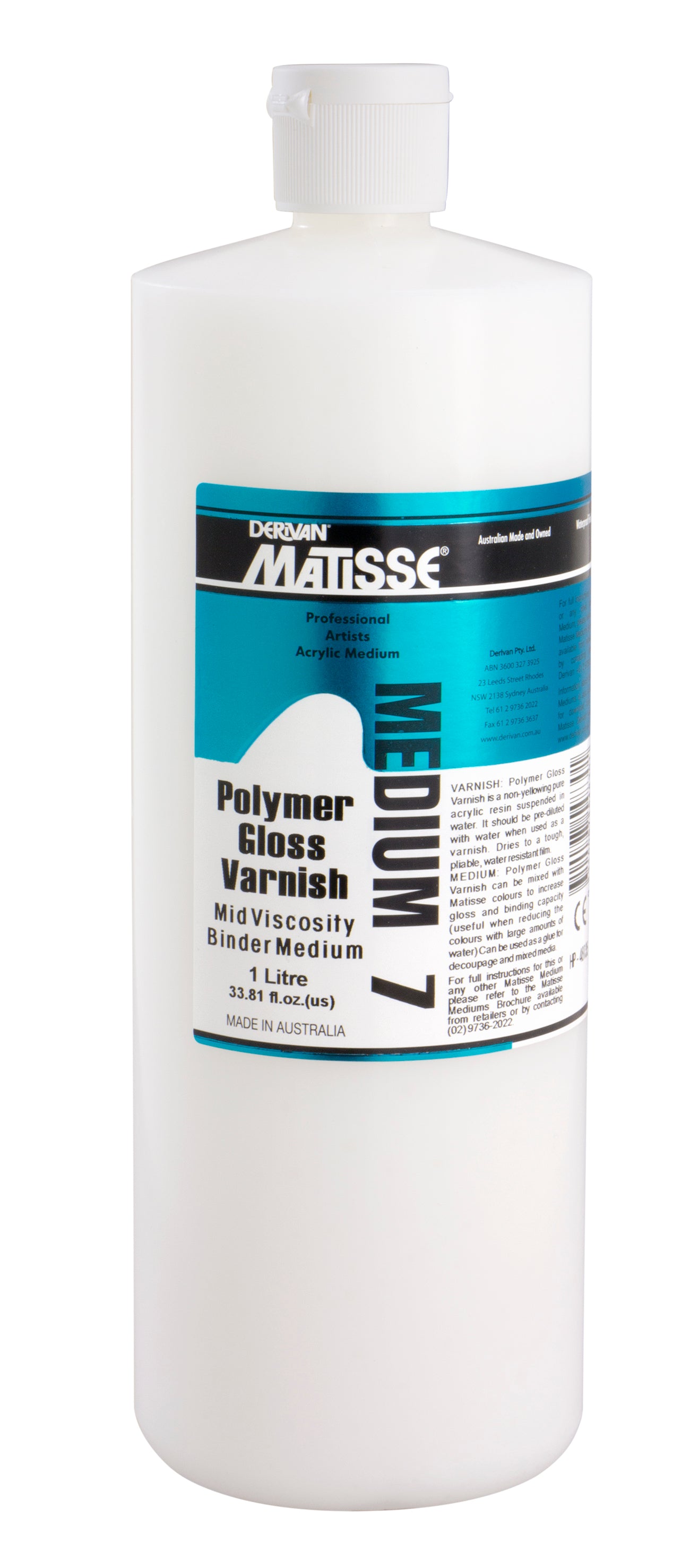 Matisse Acrylic Medium MM7 Polymer Gloss Varnish - Art Supplies Australia