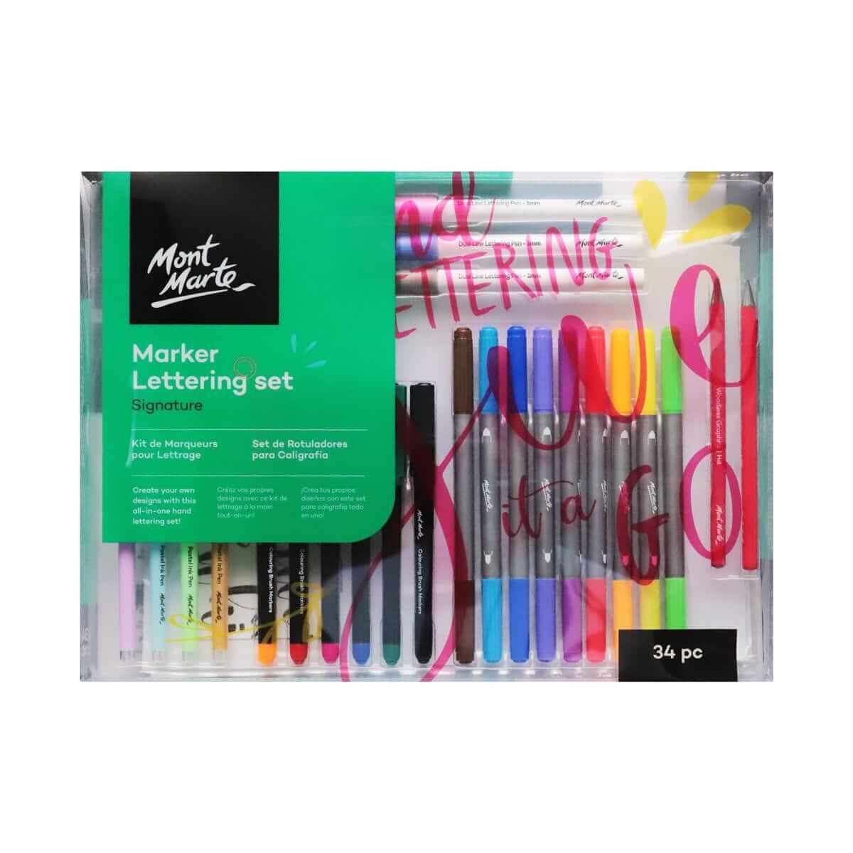 Mont Marte Marker Colouring Set 34pc - Art Supplies Australia