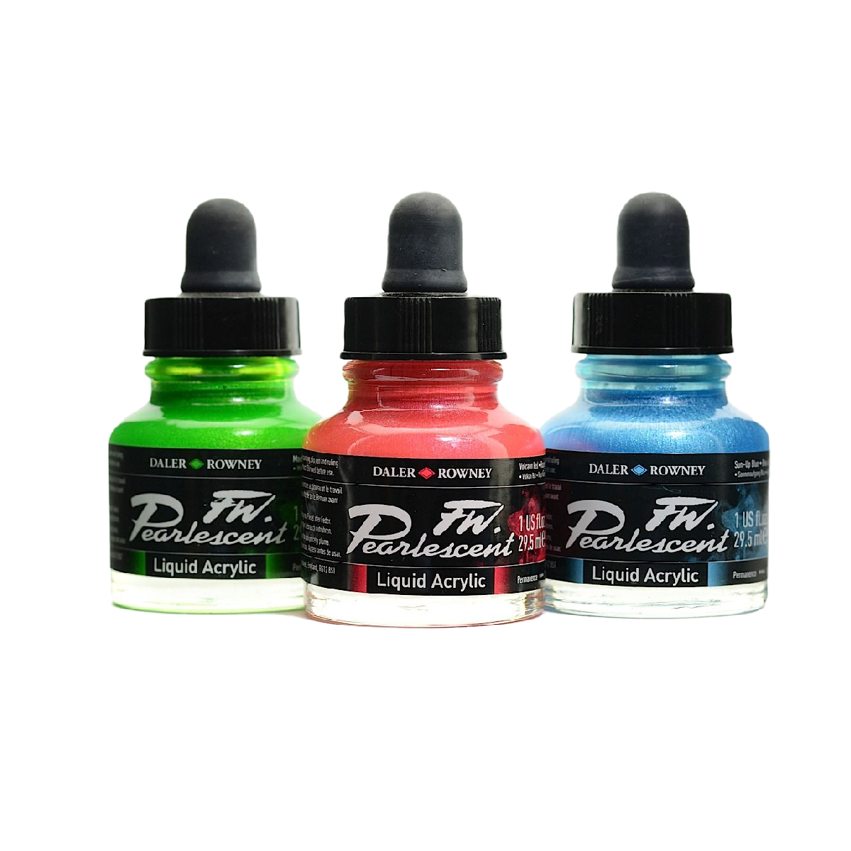 Daler-Rowney FW Pearlescent Inks 29.5ml - Art Supplies Australia