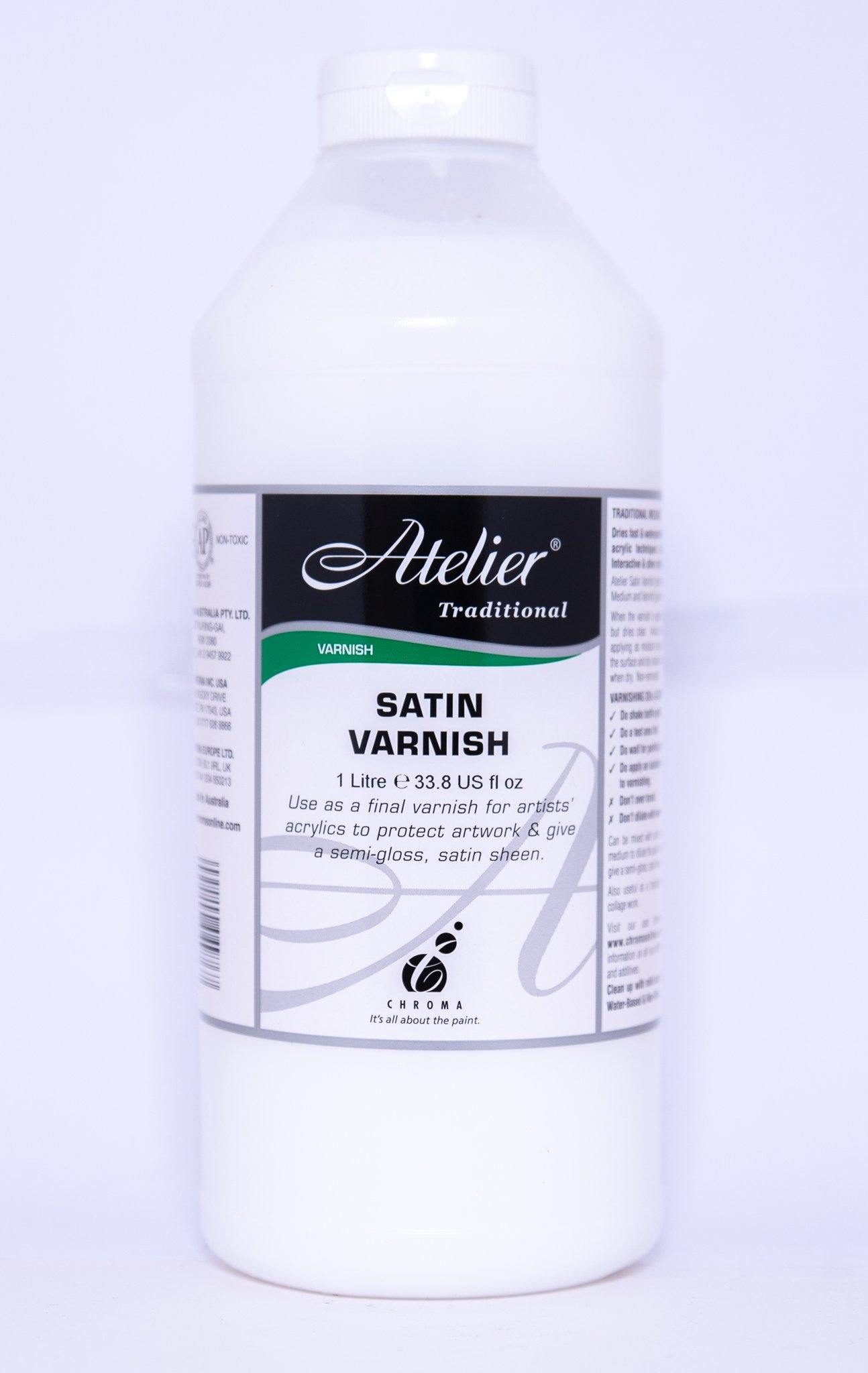 Atelier Acrylic Medium - Satin Varnish - Art Supplies Australia