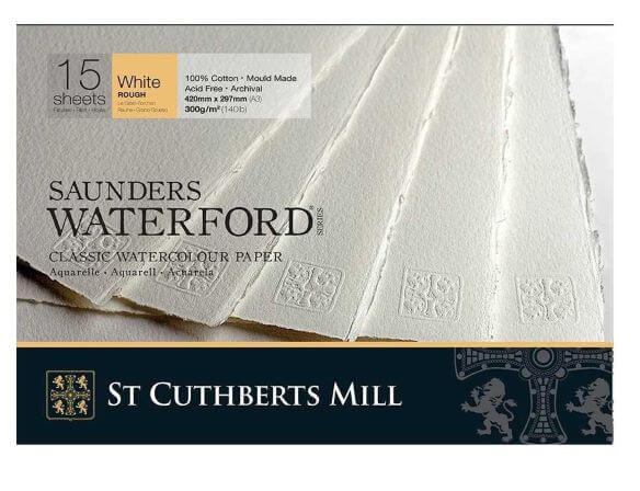 Saunders Waterford 100% Cotton Watercolour Pads 15 Sheets - Art Supplies Australia