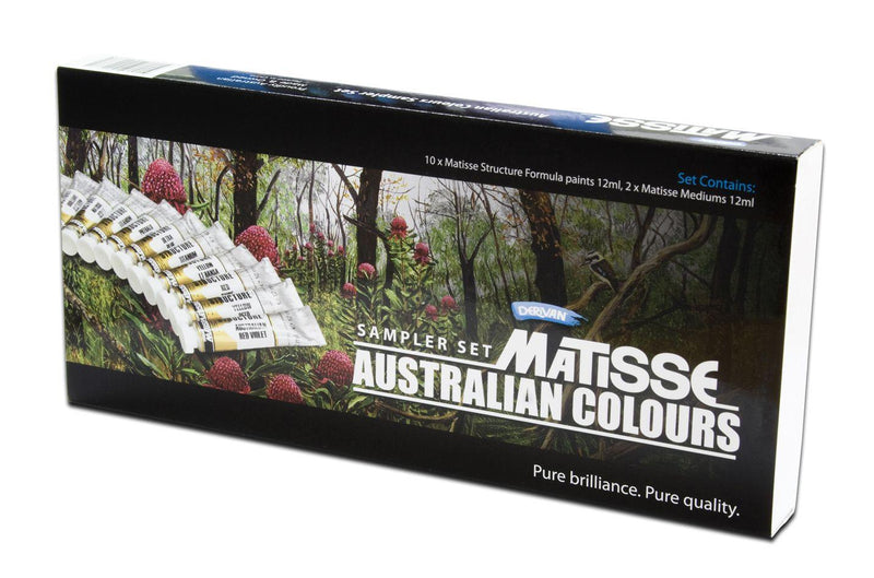 Matisse Structure Sampler Australian Colours set 12x12ml - Art Supplies Australia