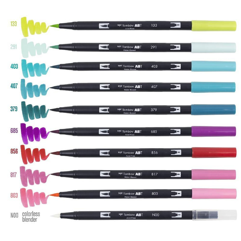 Tombow Artists' Dual Brush Pen (Markers) Individual - NEW COLOURS - Art Supplies Australia