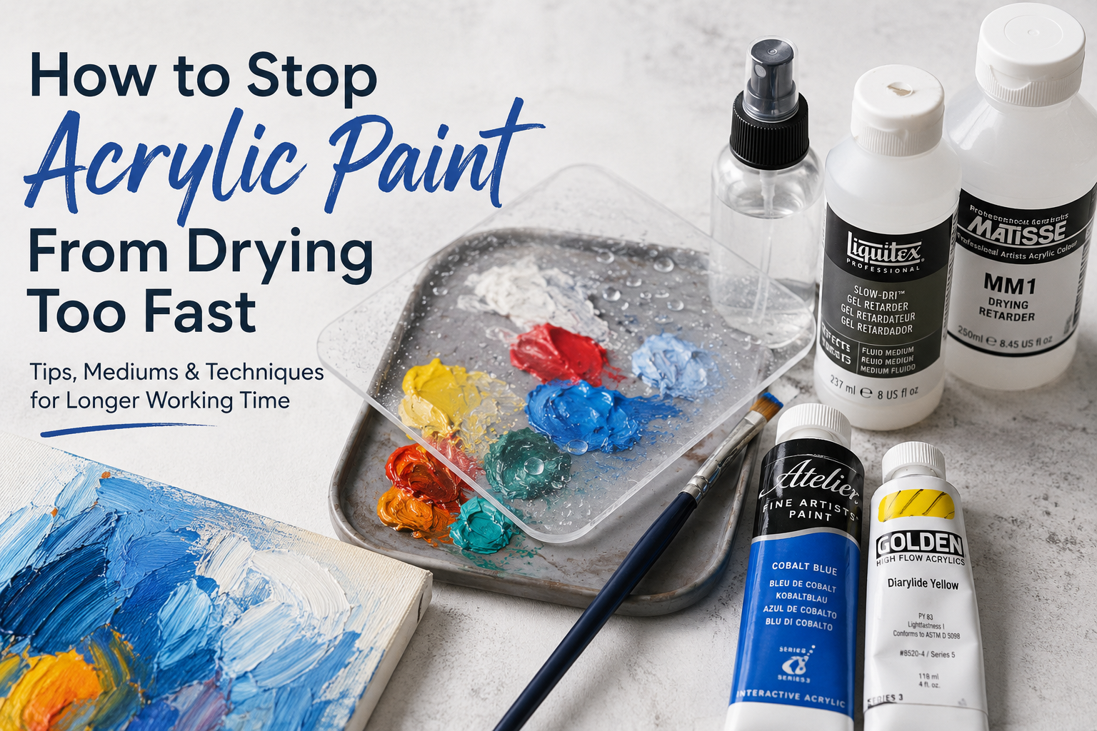 How to Stop Acrylic Paint From Drying Too Fast?