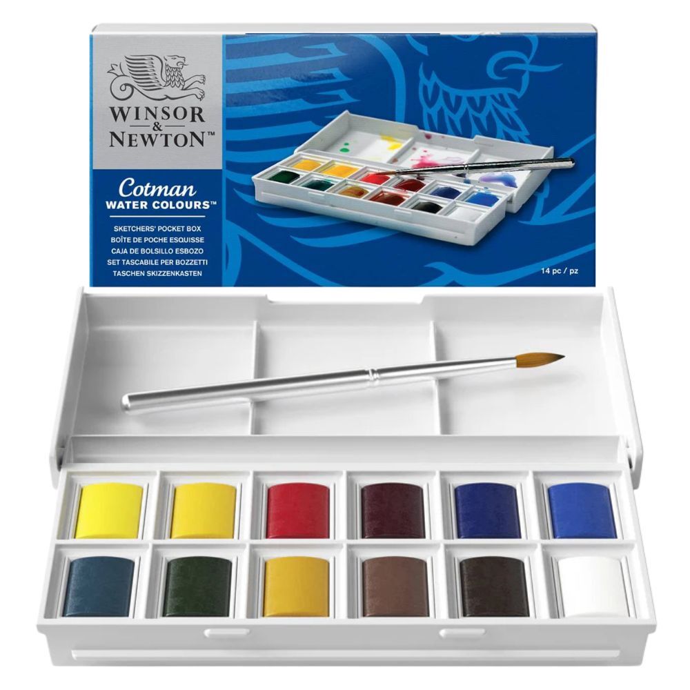 Winsor & Newton Cotman Watercolour Half Pan Sketchers' Pocket Box