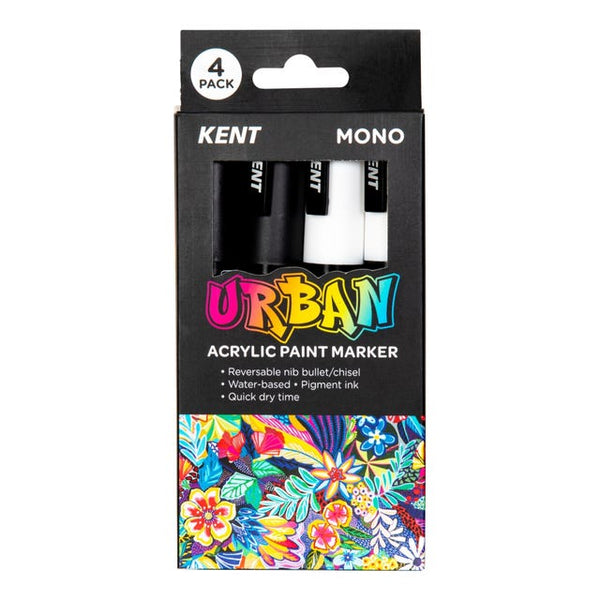 Kent Urban Paint Marker - Mono Set of 4