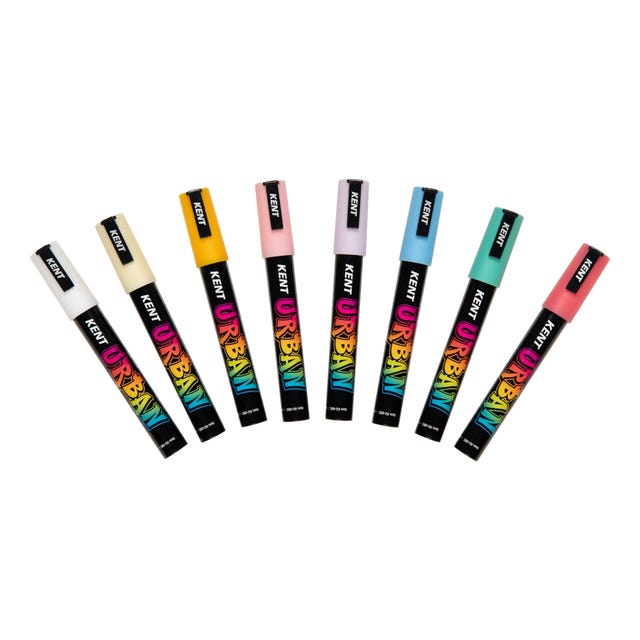 Kent Urban Acrylic Paint Marker - Pastel Set of 8