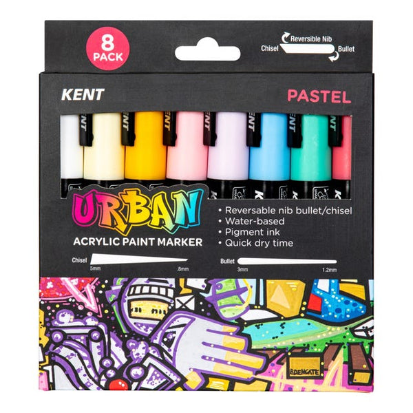 Kent Urban Paint Marker - Pastel Set of 8