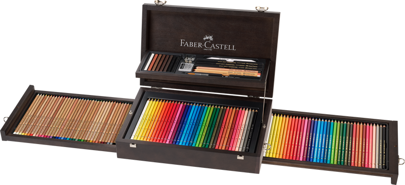 Faber-Castell Art & Graphic Mixed Media Collection - Solid Wood Case of 125